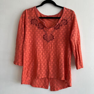 Prana Blouse, XS, Coral